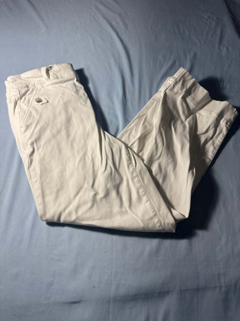 Spanx Pants Size M White Wide Leg Casual Trousers
